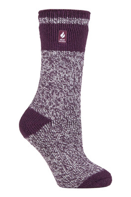 Womens Thick Thermal Socks - Plum