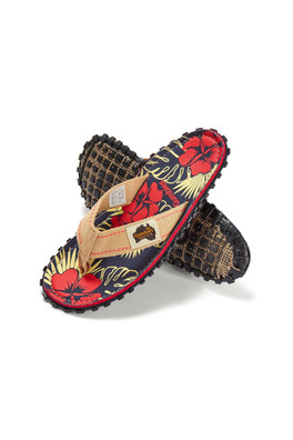 Men's - Islander Flip-Flops - Denim Hibiscus