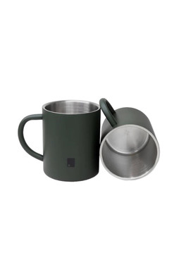 250ml Matte Stainless Steel Insulated Mug Set - Matte Green