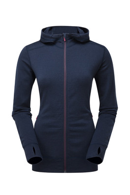 Womens Merino Hoody - Night Blue