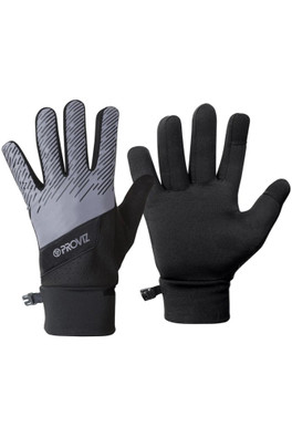 Reflective Lightweight Running Gloves - Grey
