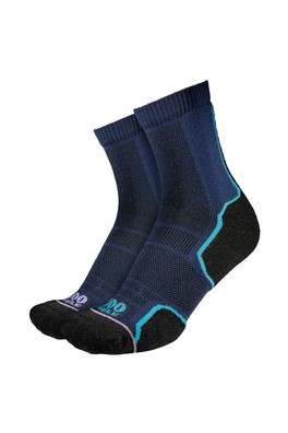 Mens 2 Pairs Trail Repreve Single Layer Socks - Navy