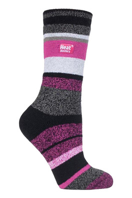 Womens Lite Winter Patterned Thermal Socks - Multi