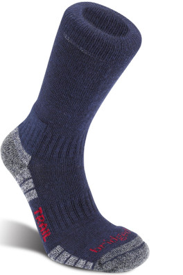 Lightweight Mens Merino Performance Hiking Crew - Navy Blue