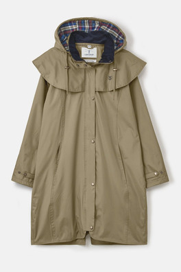 Outrider Womens 3/4 Length Waterproof Raincoat - Fawn