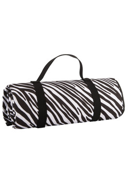Black & White Stripe Picnic Blanket - Black & White Stripes
