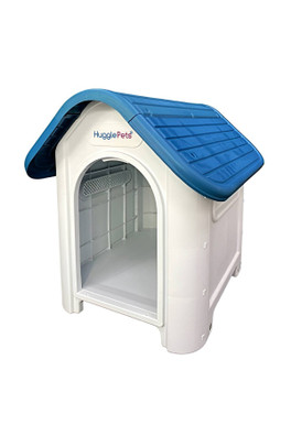 Plastic Dog Kennel 75x59cm - Blue Roof
