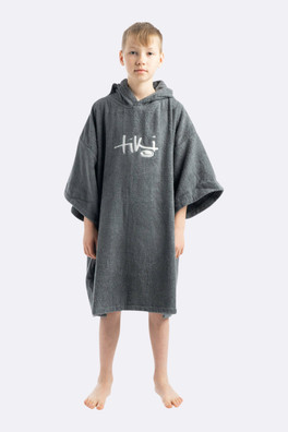 Junior Hooded Change Robe - Grey