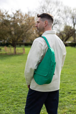 Textured Nylon Bag S 6L - Emerald