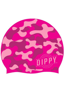 Dippy Swim Cap - Camo Pink