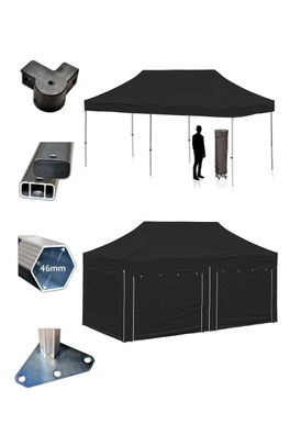 Protex40 6m x 3m Gazebo - BLACK