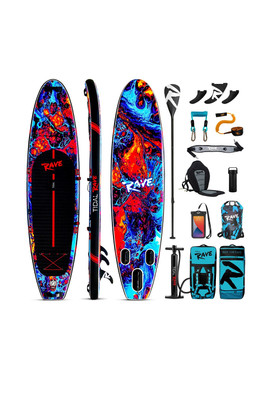 Acrylic 10'6ft Inflatable Paddle Board Kit - Scorch