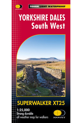Yorkshire Dales South West Superwalker Map - Scale: 1:25,000