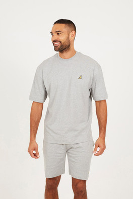 Oversized T-Shirt & Short Mens Co-ord Set - Grey