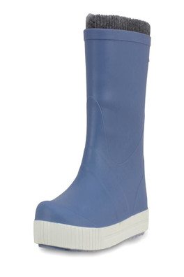 Go Kids Wave Sock Lined Wellies - Pale Blue