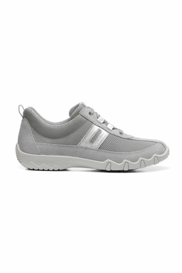 Leanne II Women's Wide Fit Suede Trainer - Shell Grey Multi