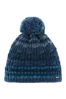 ANKA POMPON Insulated Merino Blend Beanie - Blue Jeans