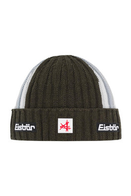 LEIZEL SA Insulated Merino Wool Blend Beanie - Outdoor Green/White/Fjord