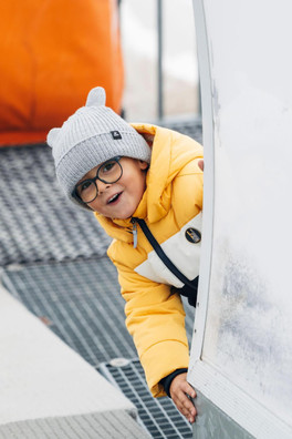LENO Kids Beanie With Ears - Light Grey