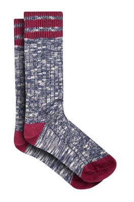 Dilki Womens Striped Boot Socks 3 Pack - Beet