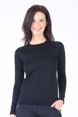 Kona Women's 100% Merino Slim Long Sleeve T-shirt - Black