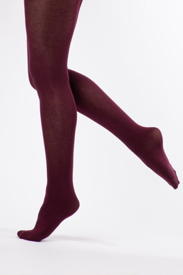 Una Womens Plain Tights - Aubergine