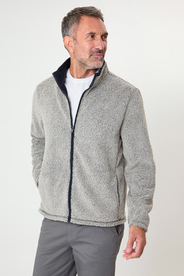 Mens Microfleece Full Zip Fleece - Grey