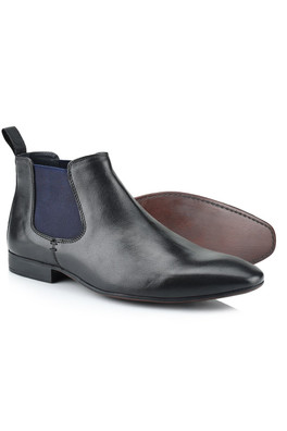 Carnaby Mens Premium Leather Chelsea Boots - Black