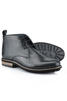 Ludgate Mens Premium Leather Chukka Boots - Black