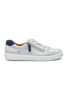 Chase II Women's Wide Fit Leather Shoe - Soft Grey