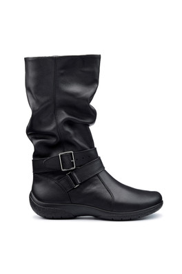 Ballinderry Women's Wide Fit Leather Boot - Black