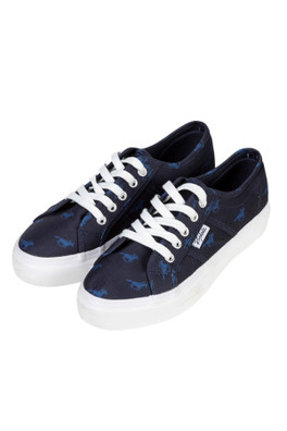 Roxby III Ladies Canvas Platform Trainers - Navy Horse