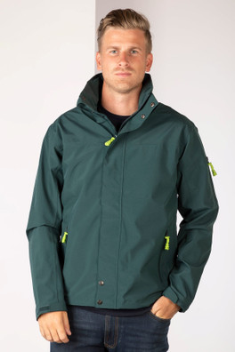 Wolds Men's Waterproof Hiking Jacket - Dark Forest