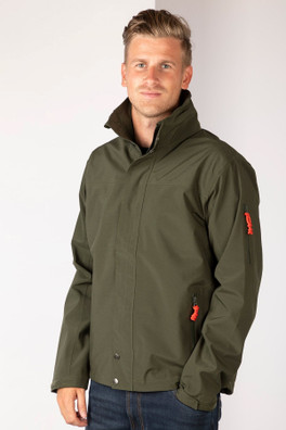 Wolds Men's Waterproof Hiking Jacket - Dark Khaki