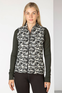 Skerne Ladies Patterned Sports Gilet - Camo Grey