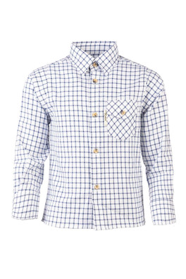 Kids Country Check Shirt - Richmond Navy/White