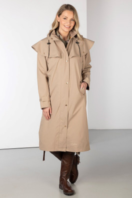 Bramham Womens Full Length Coat - Dark Tan