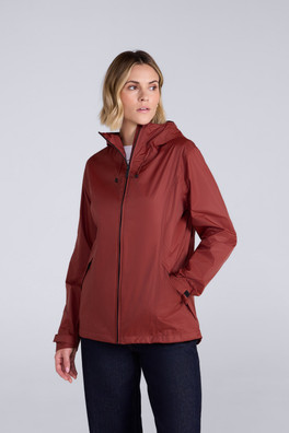 Swerve Womens Lightweight Waterproof Jacket - Rust