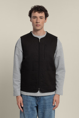 Kaia Mens Canvas Gilet - Black