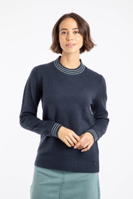 Dawkins Womens Tipped Jumper - Navy