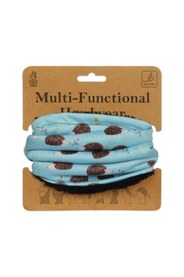 Multi-Functional Unisex Fleece Snood Headband - Hedgehogs