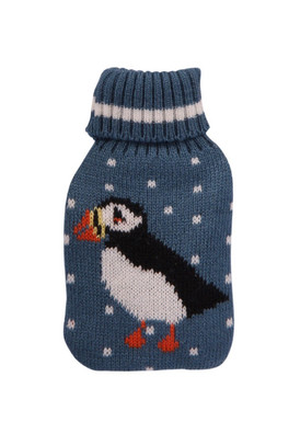 Reuseable Knitted Cover Hand Warmer - Puffin