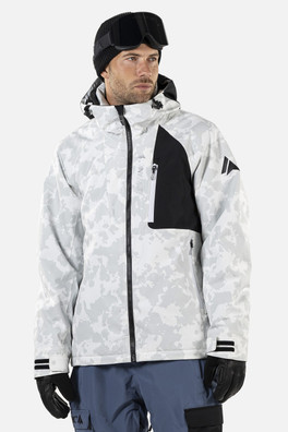 Orion 2.0 Mens Ski Jacket - White Map