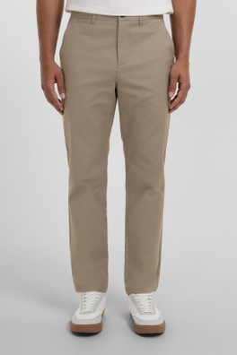 Mens Smart Slim Fit Cotton Stretch Chino Trousers - Moonrock