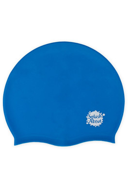 Kids Junior Silicone Swim Hat - Blue