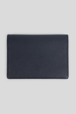 Colwood Mens Saffiano Leather Bifold Card Holder - Navy