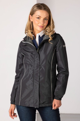 Womens Lightweight Packable Jacket - Dark Grey
