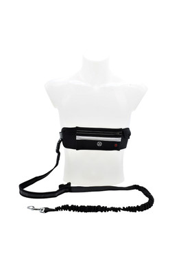 LED Dog Lead Running Belt - Black