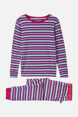 Kids Bamboo Pyjama Set - Forest Berry Stripe