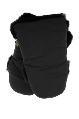 Nadia Sheepskin Pram Mittens - Black
